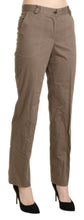 Brown High Waist Straight Dress Trouser Pants BENCIVENGA