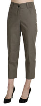 Gray High Waist Cropped Dress Trouser Pants BENCIVENGA