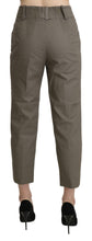 Gray High Waist Cropped Dress Trouser Pants BENCIVENGA