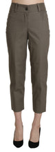 Gray High Waist Cropped Dress Trouser Pants BENCIVENGA