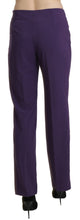 Purple High Waist Straight Dress Trouser Pants BENCIVENGA