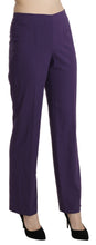 Purple High Waist Straight Dress Trouser Pants BENCIVENGA