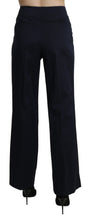 Navy Blue High Waist Straight Dress Trouser Pants BENCIVENGA