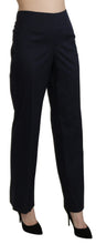 Navy Blue High Waist Straight Dress Trouser Pants BENCIVENGA