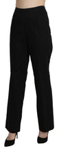 Black High Waist Straight Dress Trouser Pants BENCIVENGA