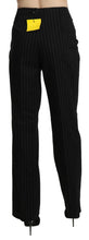 Black High Waist Straight Dress Trouser Pants BENCIVENGA