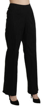 Black High Waist Straight Dress Trouser Pants BENCIVENGA