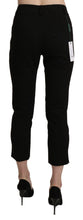 Black High Waist Skinny Cropped Dress Trouser Pants BENCIVENGA