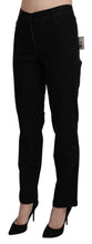 Black High Waist Straight Casual Trouser Pant BENCIVENGA