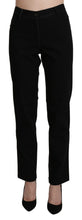 Black High Waist Straight Casual Trouser Pant BENCIVENGA
