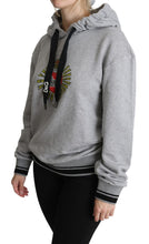 Gray Printed Hooded Exclusive Logo Sweater Dolce & Gabbana