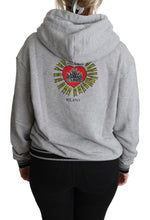 Gray Printed Hooded Exclusive Logo Sweater Dolce & Gabbana