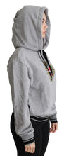 Gray Printed Hooded Exclusive Logo Sweater Dolce & Gabbana