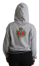 Gray Printed Hooded Exclusive Logo Sweater Dolce & Gabbana