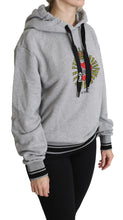 Gray Printed Hooded Exclusive Logo Sweater Dolce & Gabbana