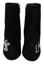 Black Suede L'Amore E'Bellezza Boots Shoes Dolce & Gabbana
