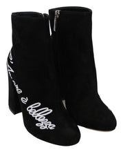 Black Suede L'Amore E'Bellezza Boots Shoes Dolce & Gabbana