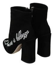 Black Suede L'Amore E'Bellezza Boots Shoes Dolce & Gabbana