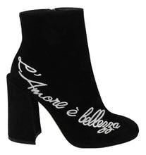 Black Suede L'Amore E'Bellezza Boots Shoes Dolce & Gabbana