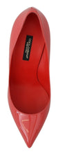 Dark Pink Patent Leather Heels Pumps Dolce & Gabbana