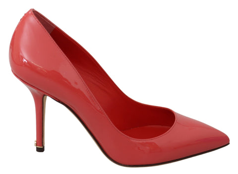 Dark Pink Patent Leather Heels Pumps Dolce & Gabbana