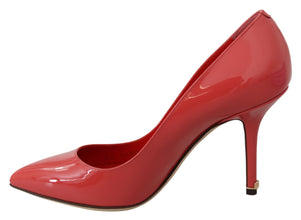 Dark Pink Patent Leather Heels Pumps Dolce & Gabbana