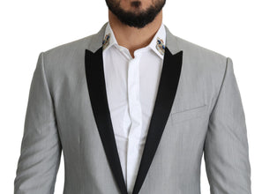 Light Gray Single Breasted SARTORIA Blazer Dolce & Gabbana