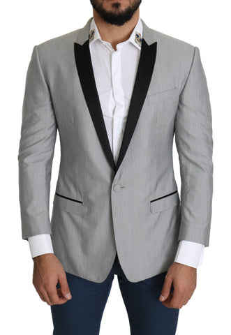 Light Gray Single Breasted SARTORIA Blazer Dolce & Gabbana