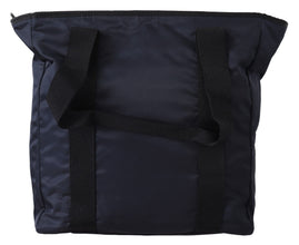 Elegant Blue Nylon Tote Bag Versace