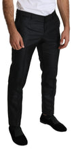 Black Metallic Skinny Trouser Dress Dolce & Gabbana