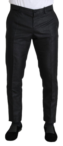 Black Metallic Skinny Trouser Dress Dolce & Gabbana