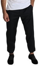 Black Wool Skinny Cropped Trouser Dress Dolce & Gabbana