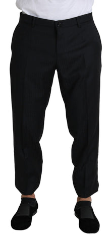 Black Wool Skinny Cropped Trouser Dress Dolce & Gabbana