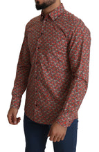 Red Printed Knight Formal Dress MARTINI Shirt Dolce & Gabbana