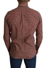 Red Printed Knight Formal Dress MARTINI Shirt Dolce & Gabbana