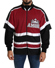 Red Black AMORE Sport Full Zipper Sweater Dolce & Gabbana