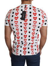 White Hearts Print  Cotton Men Top T-shirt Dolce & Gabbana