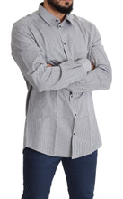 Black White Checkered GOLD Dress Cotton Shirt Dolce & Gabbana