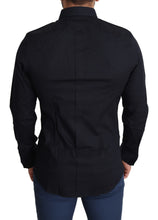 Blue Cotton Formal GOLD Dress Shirt Dolce & Gabbana
