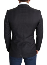 Black Wool Single Breasted Coat MARTINI Blazer Dolce & Gabbana