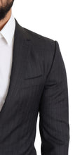 Black Wool Single Breasted Coat MARTINI Blazer Dolce & Gabbana