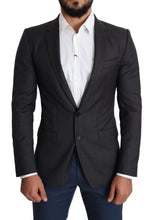 Black Wool Single Breasted Coat MARTINI Blazer Dolce & Gabbana