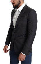Black Wool Single Breasted Coat MARTINI Blazer Dolce & Gabbana