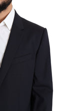 Black Wool Stretch Men Coat MARTINI Blazer Dolce & Gabbana