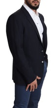 Black Wool Stretch Men Coat MARTINI Blazer Dolce & Gabbana