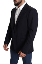 Black Wool Stretch Men Coat MARTINI Blazer Dolce & Gabbana