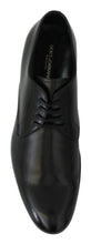 Derby Napoli Black Leather Dress Formal Shoes Dolce & Gabbana