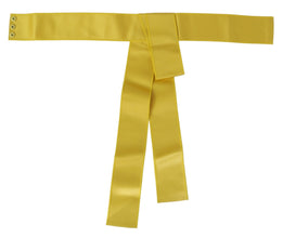 Yellow Wide Snap Button Closure Silk Belt Dolce & Gabbana