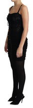 Black Lace Up Floral Corset Bustier Mini Dress Dolce & Gabbana