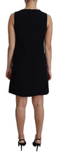 Black Viscose Stretch A-line Shift Mini Dress Dolce & Gabbana